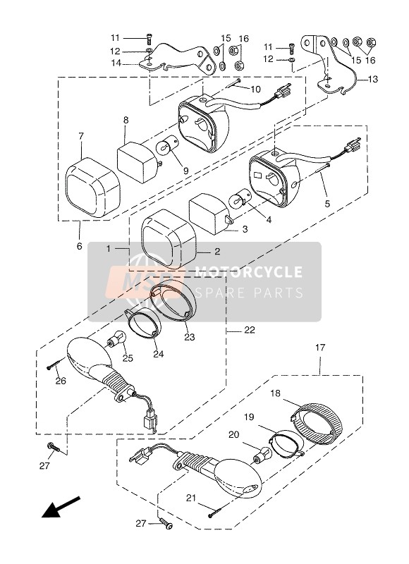 9011005X0100, Boulon,  Tete Hexagon, Yamaha, 1